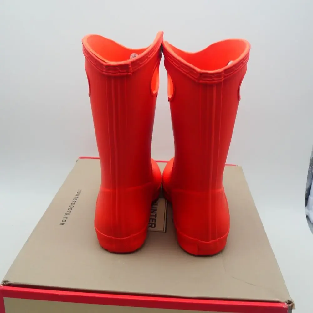 NEW Hunter Boots Kids First Classic Pull on Boots Red Tang Girls 2 UK 13